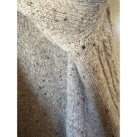 H&M Knitted Chunky Grandpa Cable Knit Sweater Cardigan Beige Size M Wool Blend - Picture 5 of 8